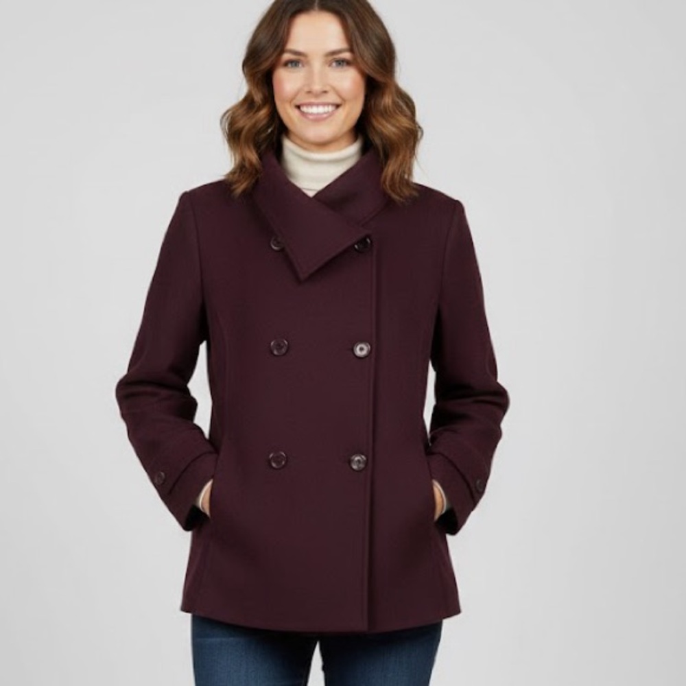 MERCER & MADISON Wool Coat in Eggplant
